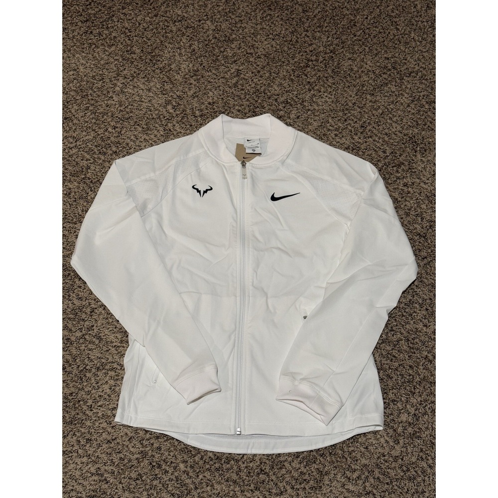 Nike Court Rafa Nadal Dri-FIT Tennis Jacket White DV2885-100 Men's Size Small - Picture 1 of 3
